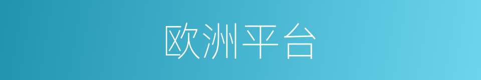 欧洲平台的同义词