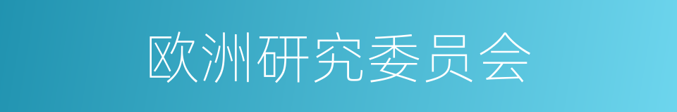欧洲研究委员会的同义词