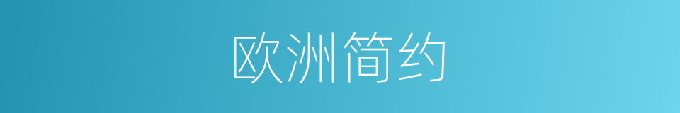 欧洲简约的同义词