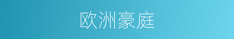 欧洲豪庭的同义词