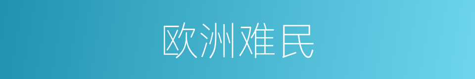 欧洲难民的同义词