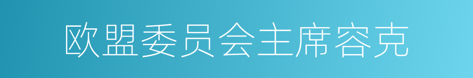 欧盟委员会主席容克的同义词