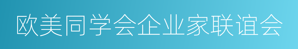 欧美同学会企业家联谊会的同义词