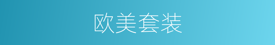 欧美套装的同义词