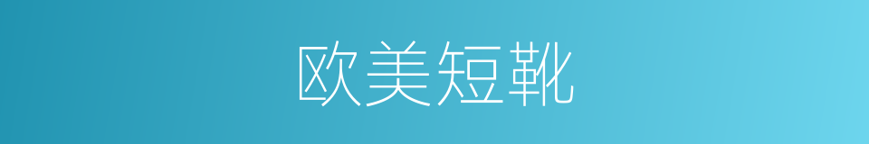 欧美短靴的同义词