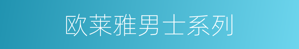 欧莱雅男士系列的同义词