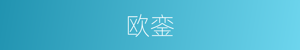 欧銮的同义词