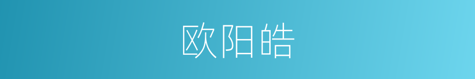 欧阳皓的同义词