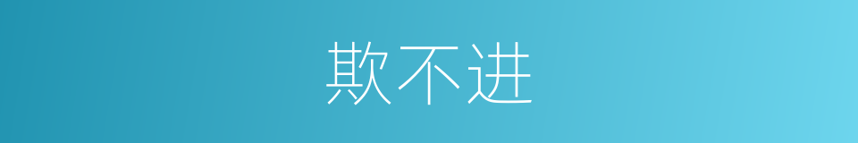 欺不进的同义词
