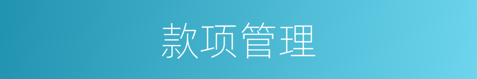 款项管理的同义词