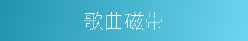 歌曲磁带的同义词