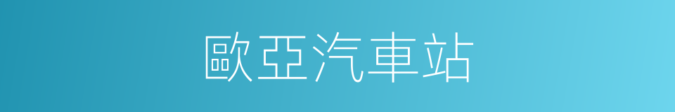 歐亞汽車站的同義詞