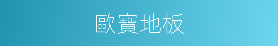 歐寶地板的同義詞