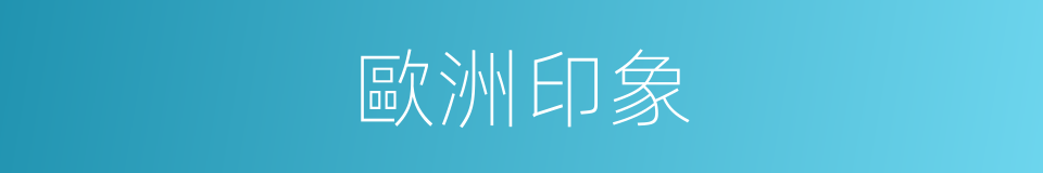 歐洲印象的同義詞