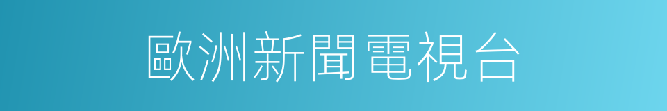 歐洲新聞電視台的同義詞