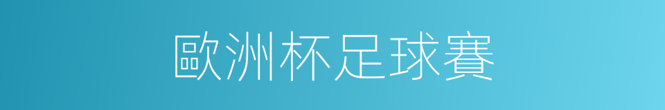 歐洲杯足球賽的同義詞