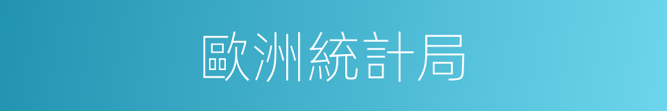 歐洲統計局的同義詞