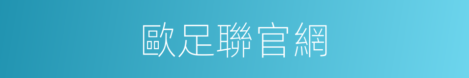 歐足聯官網的同義詞