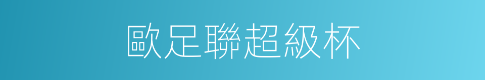 歐足聯超級杯的同義詞
