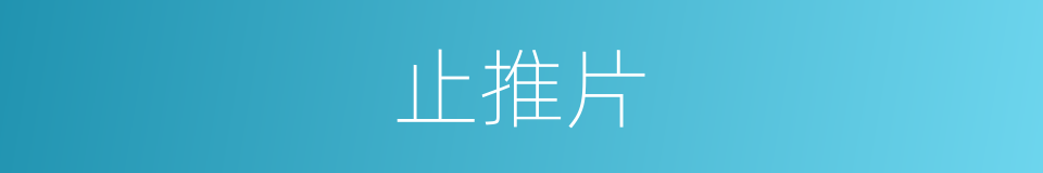 止推片的同义词