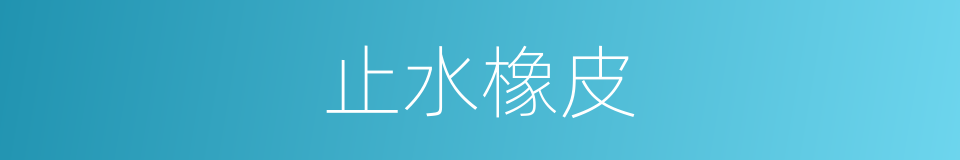 止水橡皮的同义词