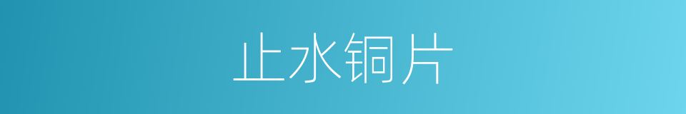 止水铜片的同义词