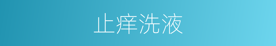 止痒洗液的同义词