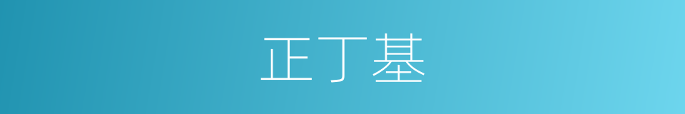 正丁基的同义词