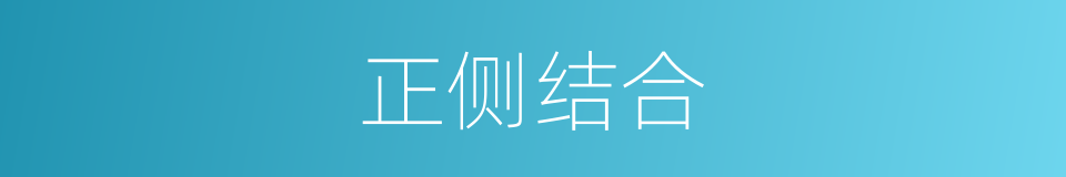 正侧结合的同义词