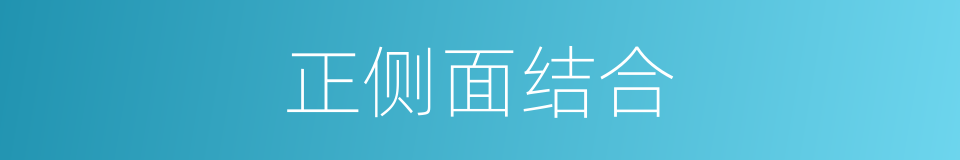 正侧面结合的同义词