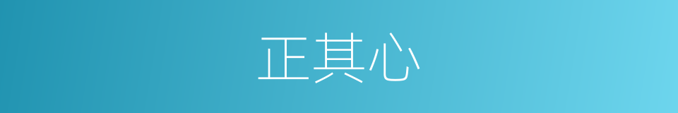 正其心的同义词