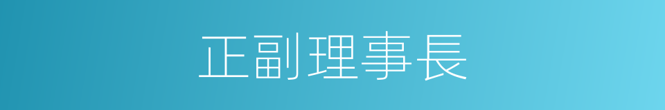 正副理事長的同義詞