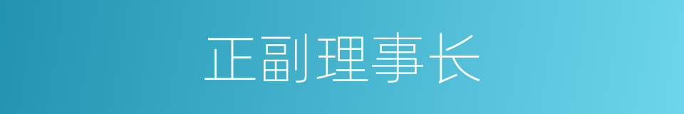 正副理事长的同义词