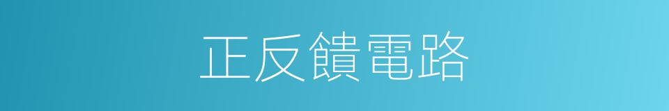 正反饋電路的同義詞