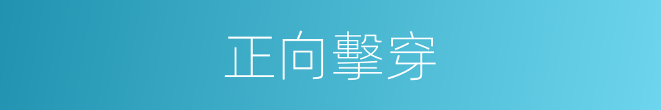 正向擊穿的同義詞