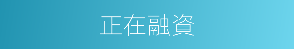 正在融資的同義詞
