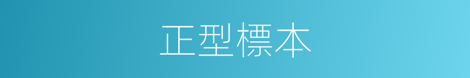 正型標本的同義詞