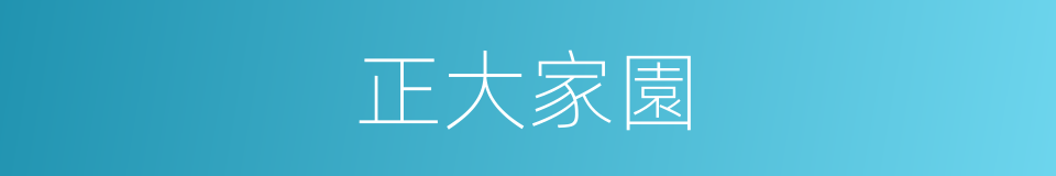 正大家園的同義詞