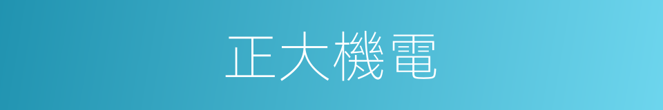正大機電的同義詞