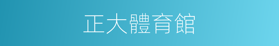 正大體育館的同義詞