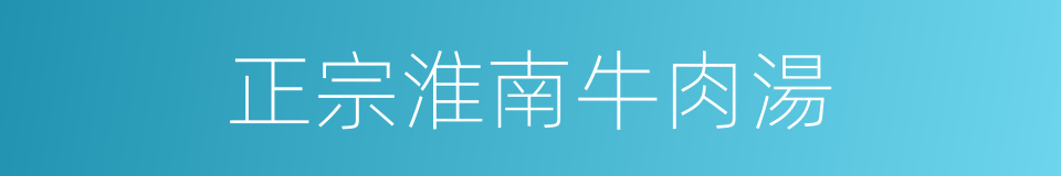 正宗淮南牛肉湯的同義詞