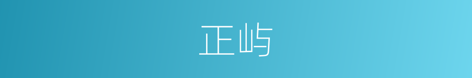 正屿的同义词