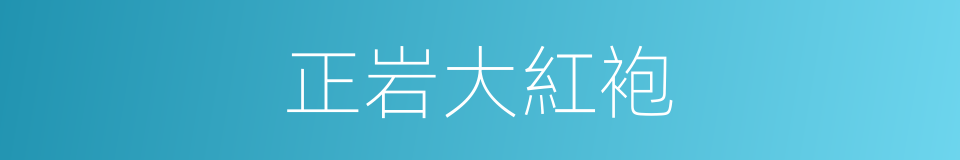 正岩大紅袍的同義詞