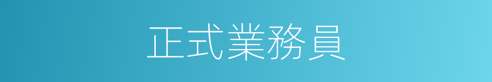 正式業務員的同義詞