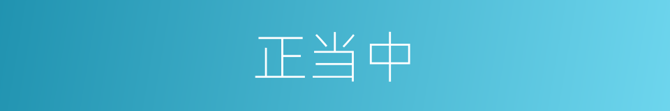 正当中的意思