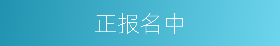 正报名中的同义词