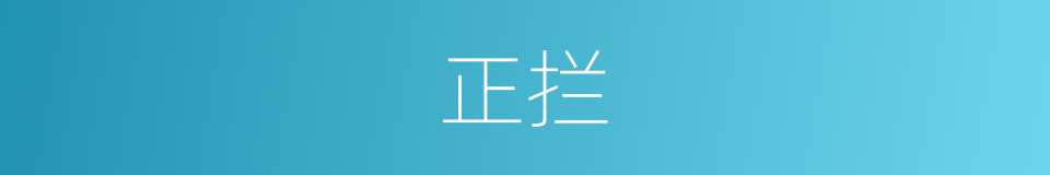 正拦的同义词