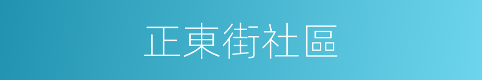 正東街社區的同義詞