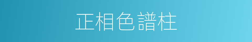 正相色譜柱的同義詞