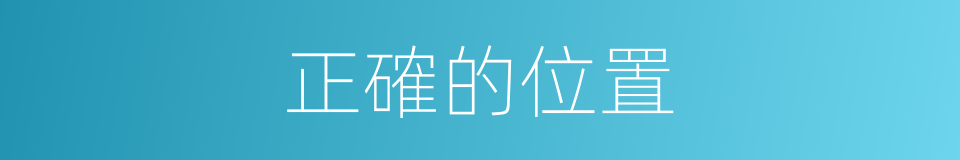 正確的位置的同義詞